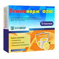 Темпонорм Флю порошок 325мг+10мг+20мг+50мг 22,1г фото