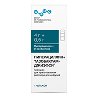 Пиперациллин+Тазобактам-Джиэфси порошок для приготовления инъекционного раствора 4г+0,5г фото