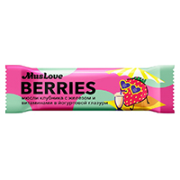 Батончик мюсли "MusLove" Berries Клубника с железом и витаминами в йогуртовой глазури 25г фото