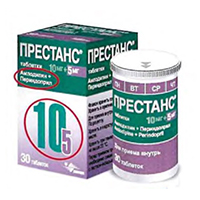 Престанс таблетки 10мг (амлодипин) + 5мг (периндоприл) фото