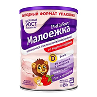 ПедиаШур Малоежка сухая смесь со вкусом клубники 850г фото