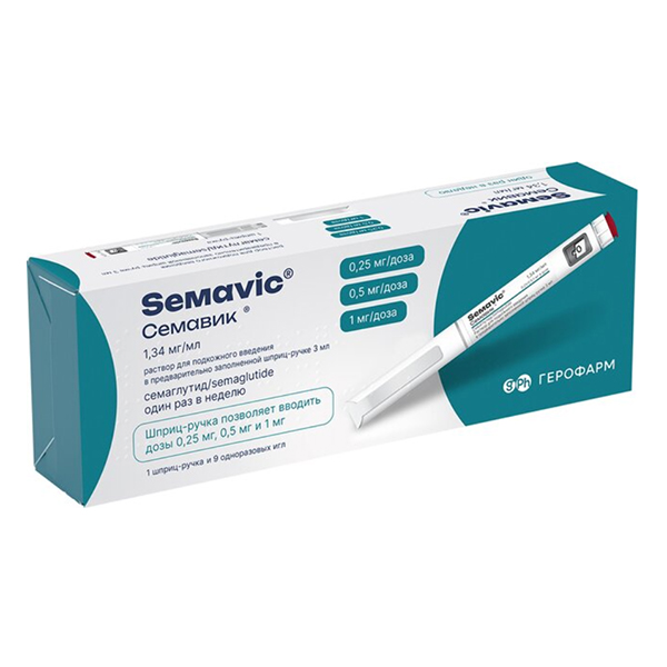 Семавик раствор для инъекций 0,25/0,5/1мг/доза 3мл фото