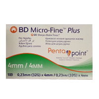 Иглы BD Micro-Fine Plus PentaPoint для шприц-ручки 32G (0,23х4мм) фото