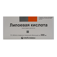 Липоевая кислота таблетки 300мг фото