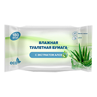 Бумага туалетная &quot;Eco&quot; влажная с экстрактом алоэ фото