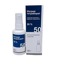 Натрия тетраборат спрей 20% 50г фото