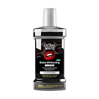 Global White Extra Whitening ополаскиватель "Charcoal" Экстра отбеливающий с древесным углем 300мл фото