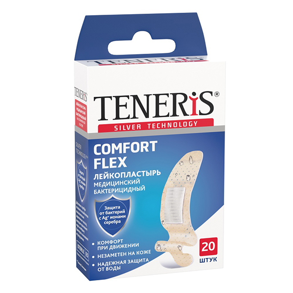 Teneris пластырь Comfort flex бактерицидный 76х19мм фото
