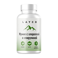 Layco "Мумие с хлореллой и спирулиной" капсулы 600мг фото