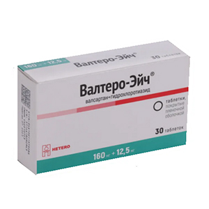 Валтеро-Эйч таблетки 160мг+12,5мг фото
