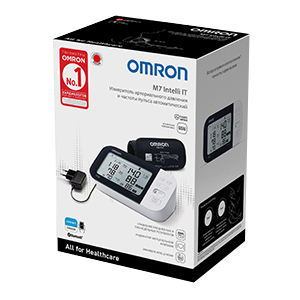Измеритель артериального давления и частоты пульса (тонометр) "OMRON" автоматический М7 Intelli IT (ALRU) с адаптером фото