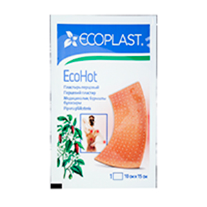 Пластырь перцовый "EcoHot" 10см х 15см фото
