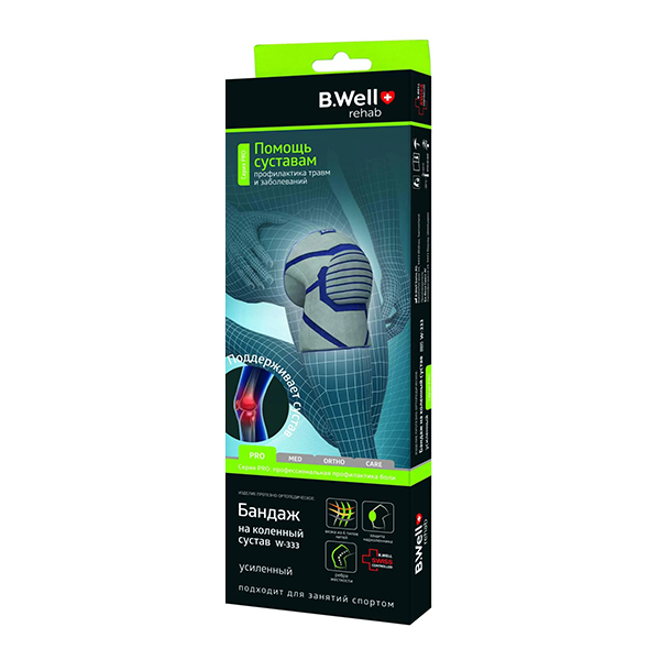 B.Well Rehab Pro бандаж на коленный сустав W-333 размер XL фото