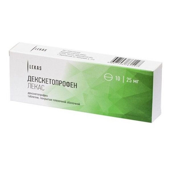 Декскетопрофен Лекас таблетки 25мг фото