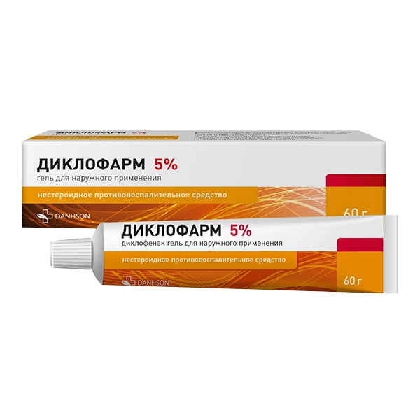 Диклофарм гель 5% 60г фото
