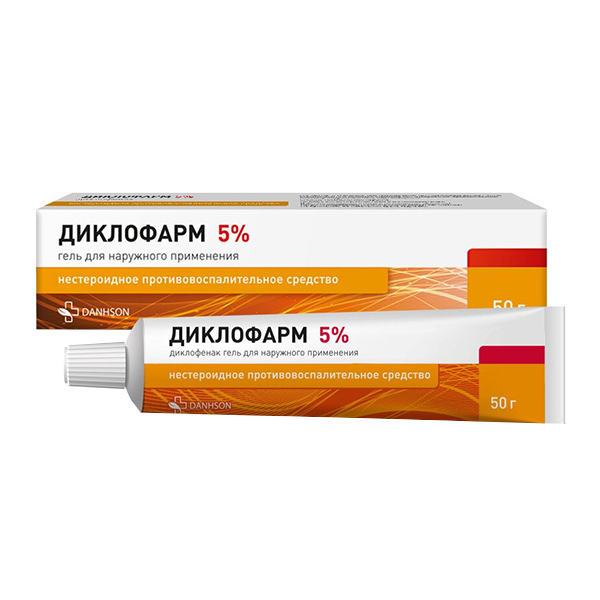 Диклофарм гель 5% 50г фото