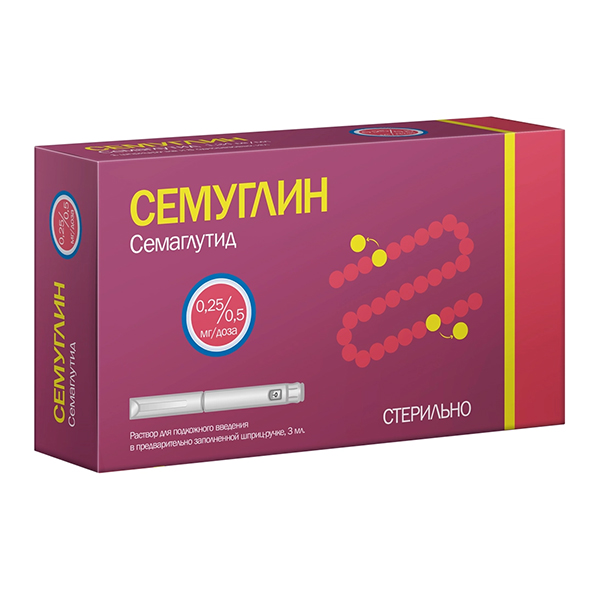 Семуглин раствор для инъекций 0,25/0,5мг/доза 3мл фото