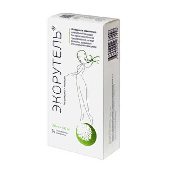 Экорутель суппозитории 500мг+100мг фото