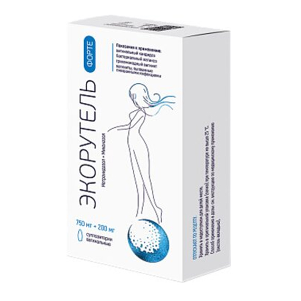 Экорутель Форте суппозитории 750мг+200мг фото