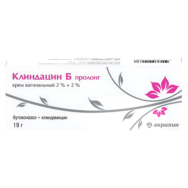 Клиндацин Б пролонг крем вагинальный 2%+2% 19г фото