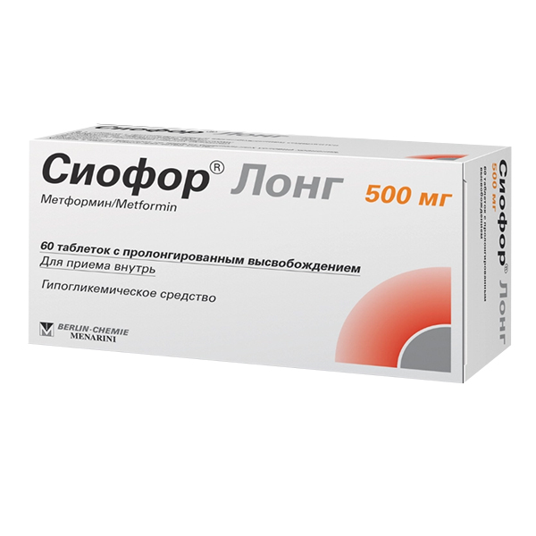 Сиофор Лонг таблетки 500мг фото
