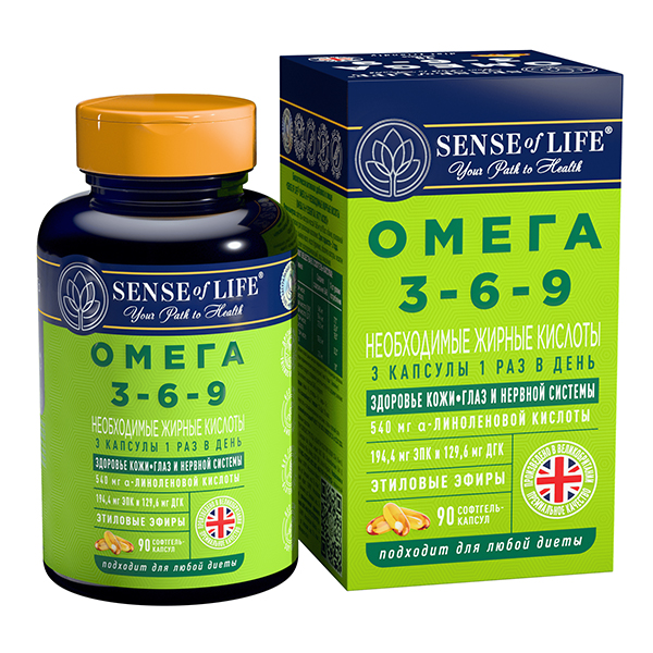 Sense of Life "Омега 3-6-9 Необходимые жирные кислоты" капсулы 1565мг фото