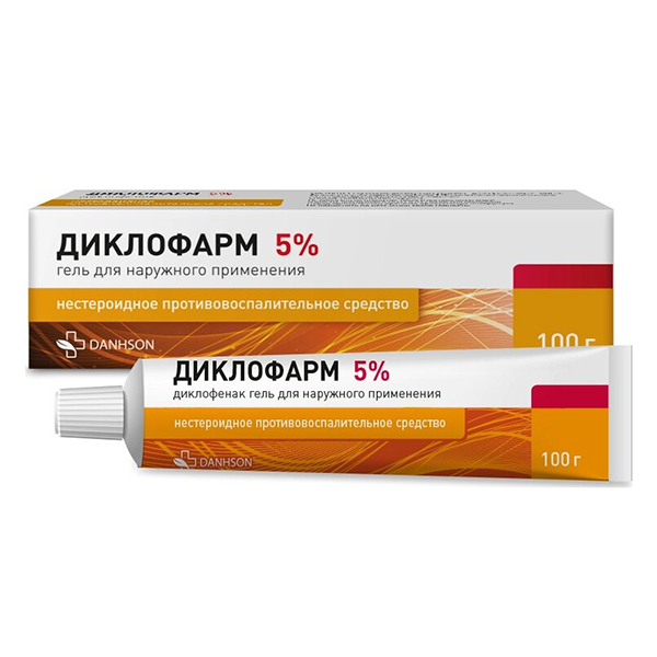 Диклофарм гель 5% 100г фото