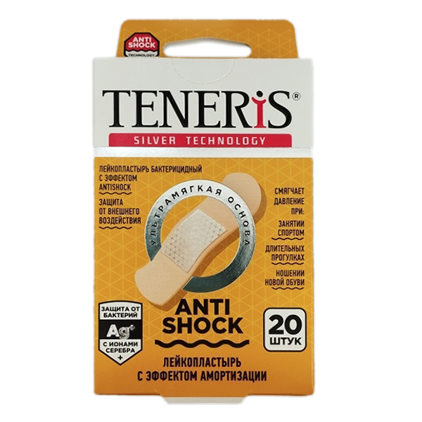 Teneris пластырь AntiShock бактерицидный 76х19мм фото