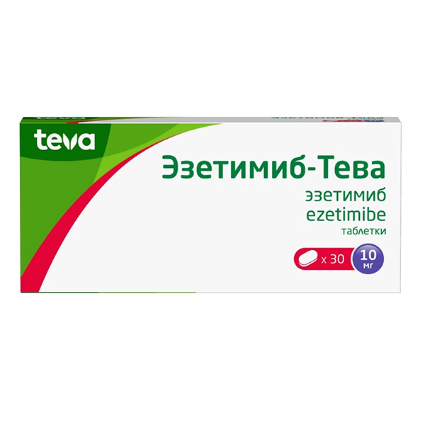 Эзетимиб-Тева таблетки 10мг фото