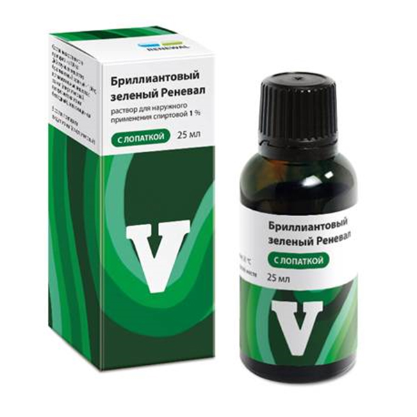 Бриллиантовый зеленый Реневал раствор 1% 25мл фото