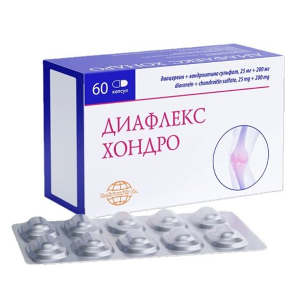Диафлекс Хондро капсулы 25мг+200мг фото