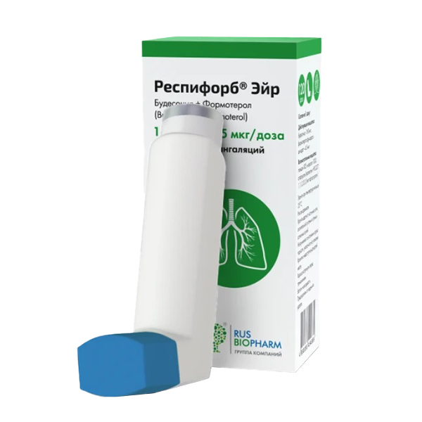 Респифорб Эйр аэрозоль 160мкг+4,5мкг/доза (120 доз) фото