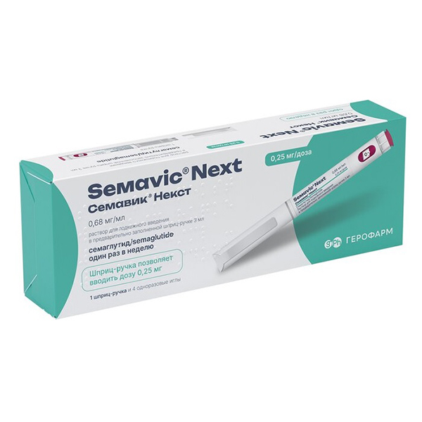 Семавик Некст раствор для инъекций 0,25мг/доза 3мл фото