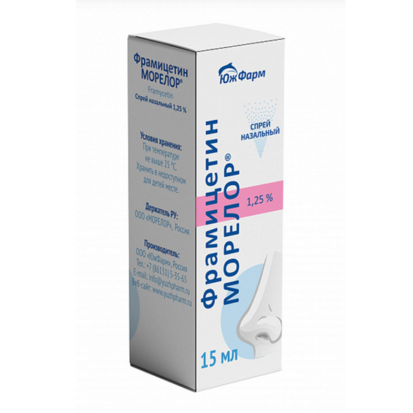 Фрамицетин Морелор спрей назальный 1,25% 15мл фото