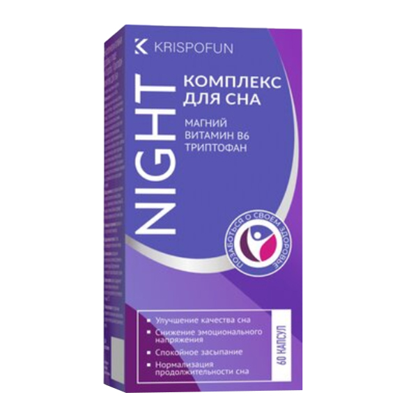 Krispofun Night "Криспофан Комплекс для сна" капсулы 440мг фото
