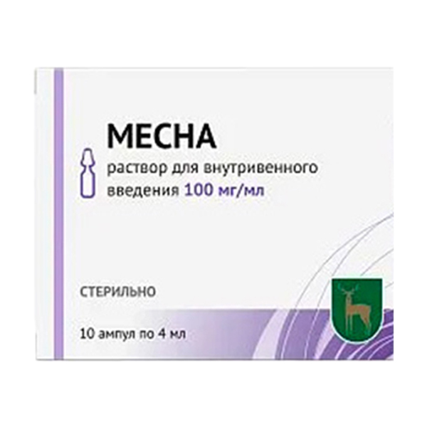 Месна раствор для инъекций 100мг/мл 4мл фото