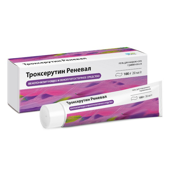 Троксерутин Реневал гель 20мг/г 100г фото