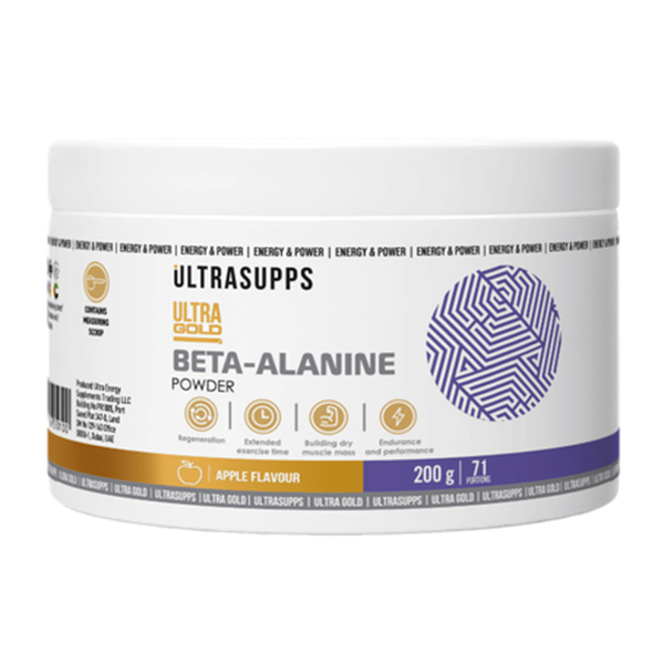 Ultrasupps "Ультра Голд Бета-Аланин" порошок яблоко 200г фото