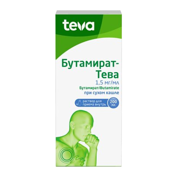 Бутамират-Тева раствор 1,5мг/мл 200мл фото