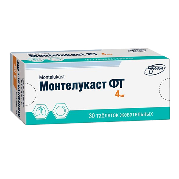 Монтелукаст ФТ таблетки жевательные 4мг фото