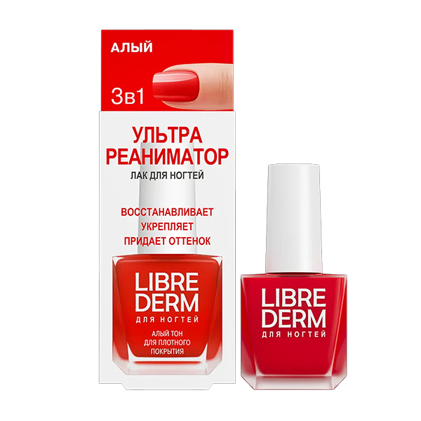 Librederm "Nail Care" лак для ногтей Ультрареаниматор Алый 10мл фото